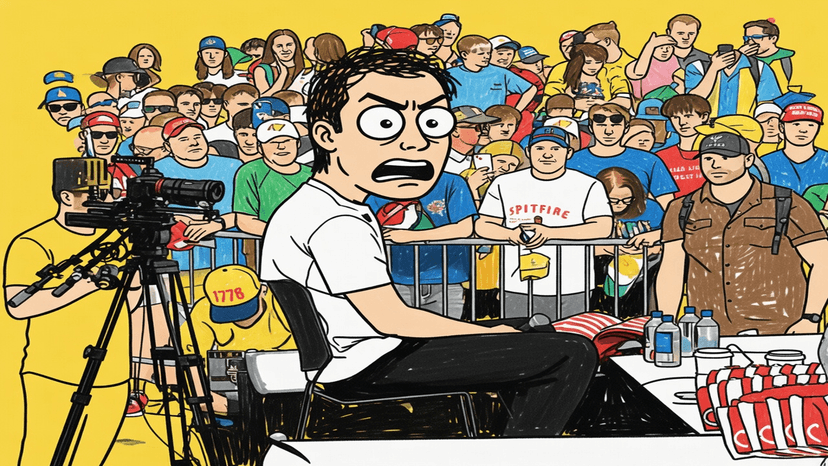Crowd scene sketch